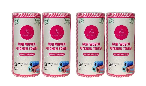 Premium Non Woven Kitchen Towel Pack of 04 | Kitchen Office | Daily Use High Quality Kitchen Towel